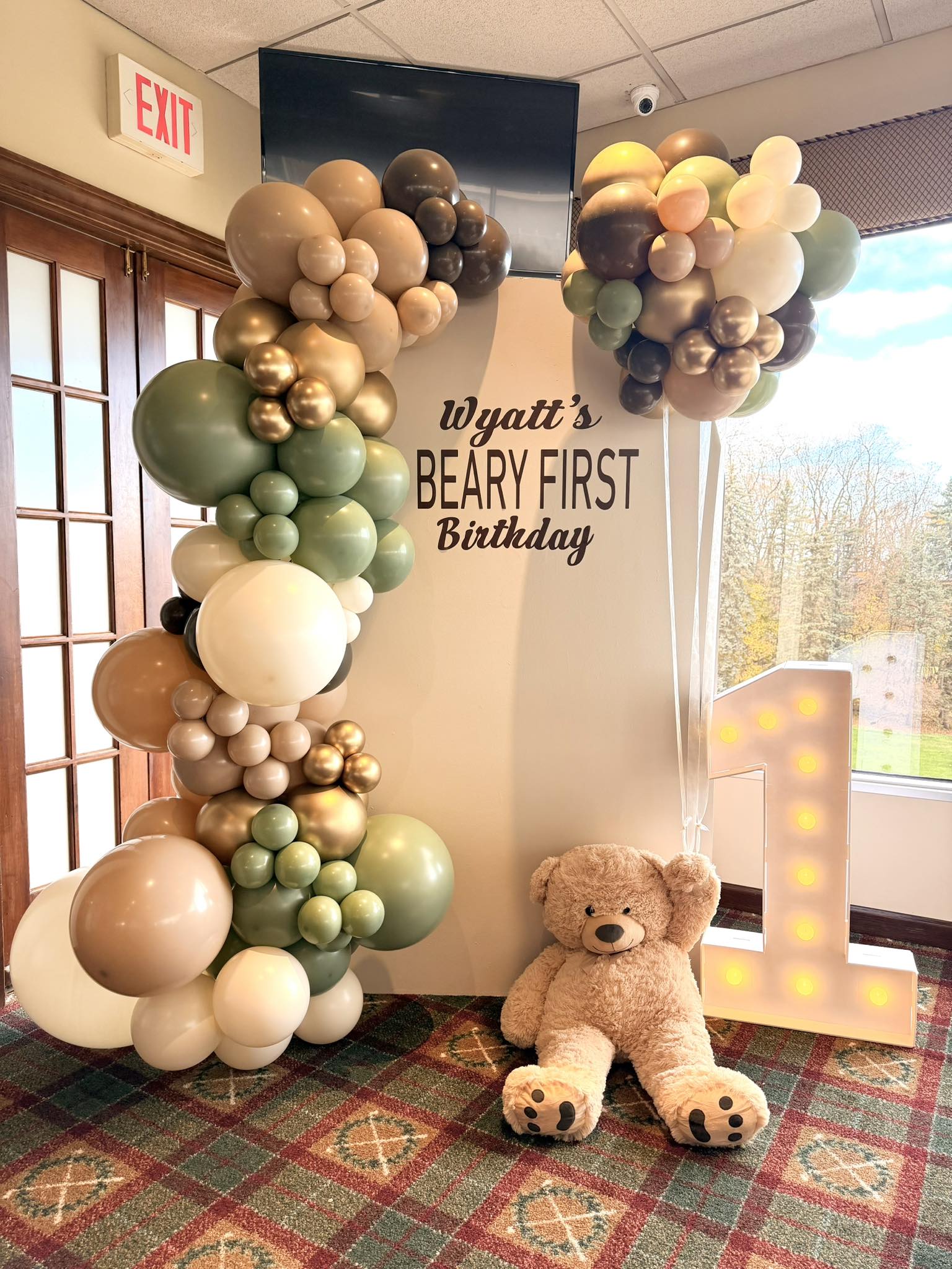 Birthday balloon display
