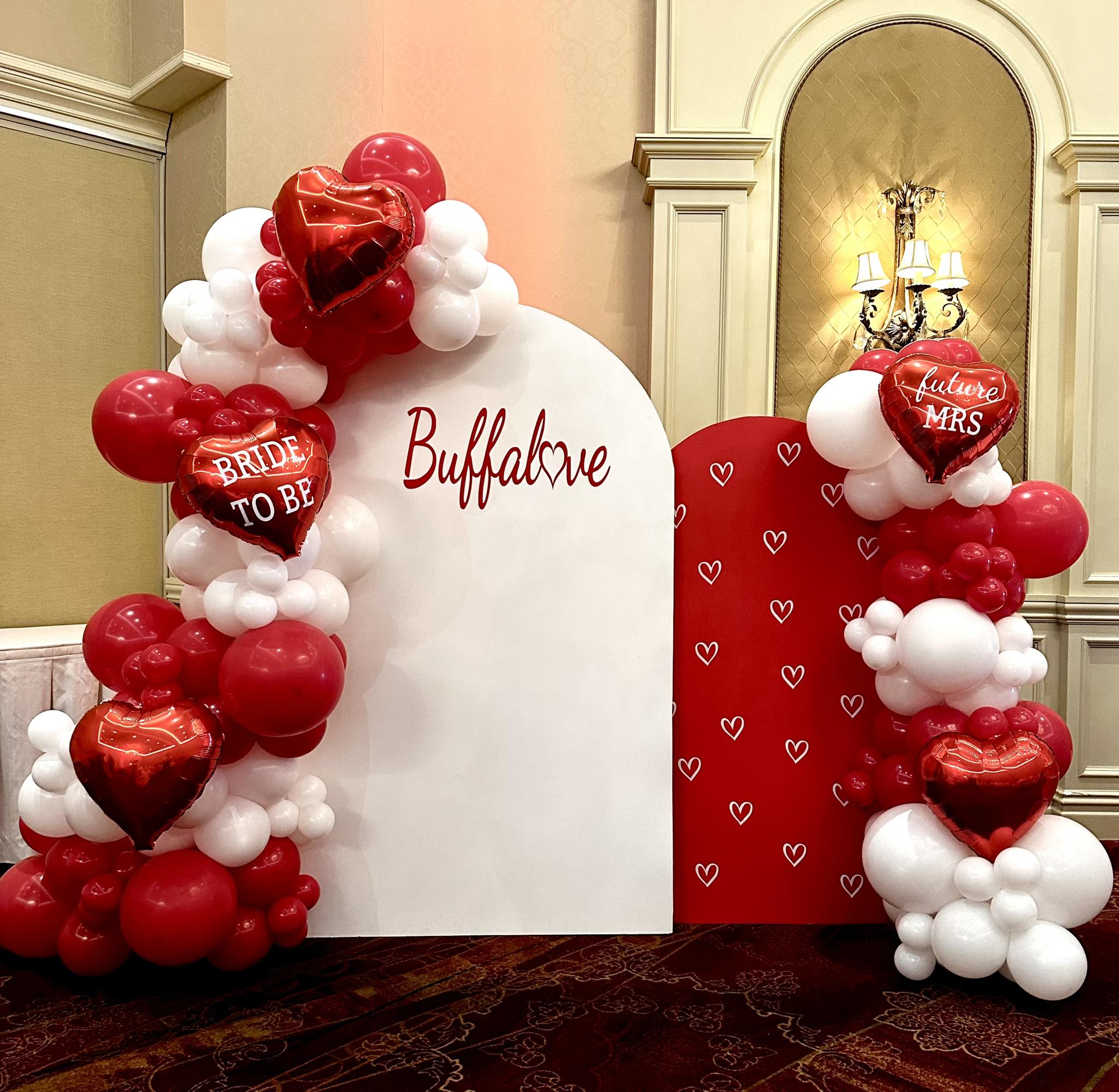 Buffalove birthday arch